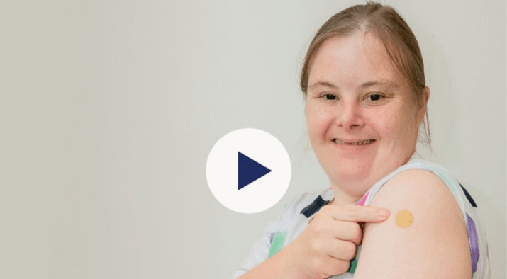 Image of the video about Tara being vaccinated