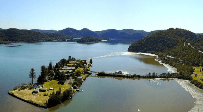Peat Island, an island in the Hawkesbury River.