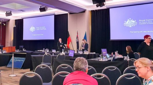The room during a Disability Royal Commission hearing.