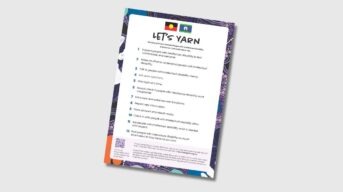 A thumbnail for the Let's Yarn poster.