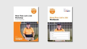 Thumbnails for the More than Just a Job Workshop Facilitator's Guide and Workbook for people with intellectual disability.