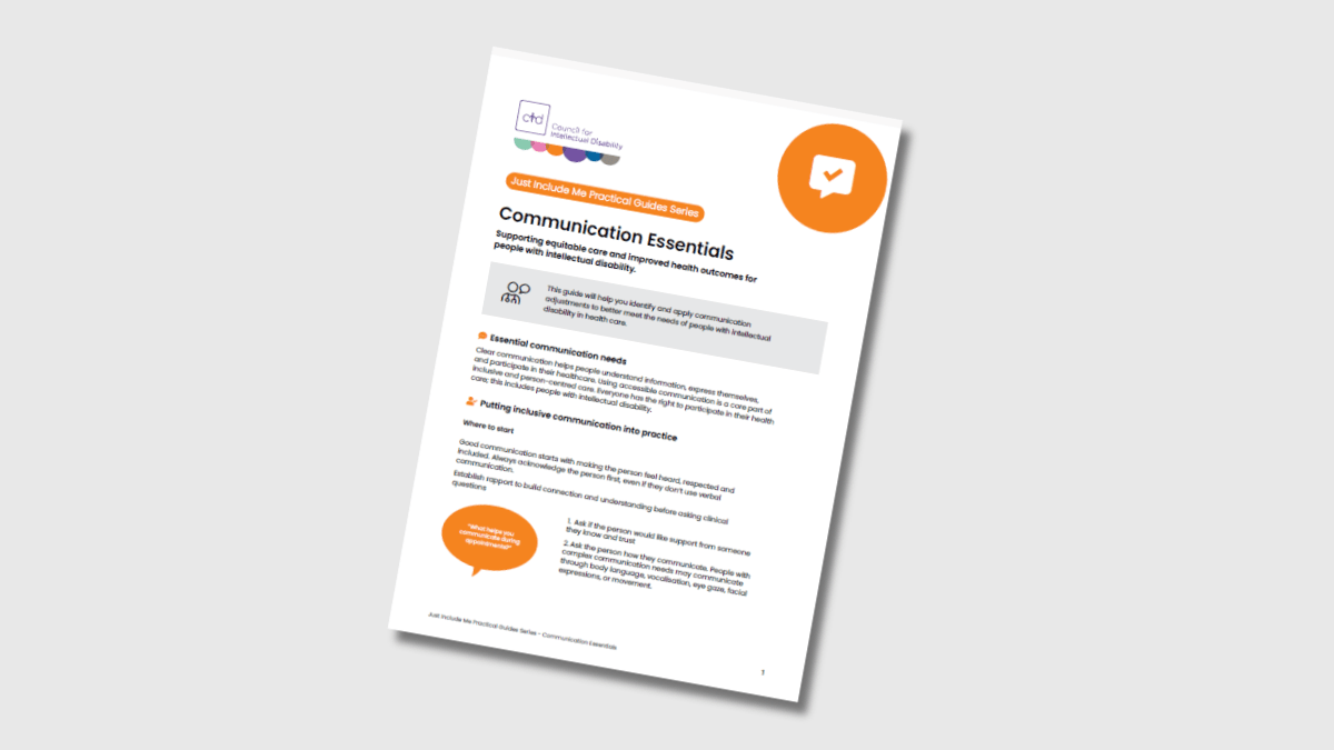 Communication essentials - Council for Intellectual Disability